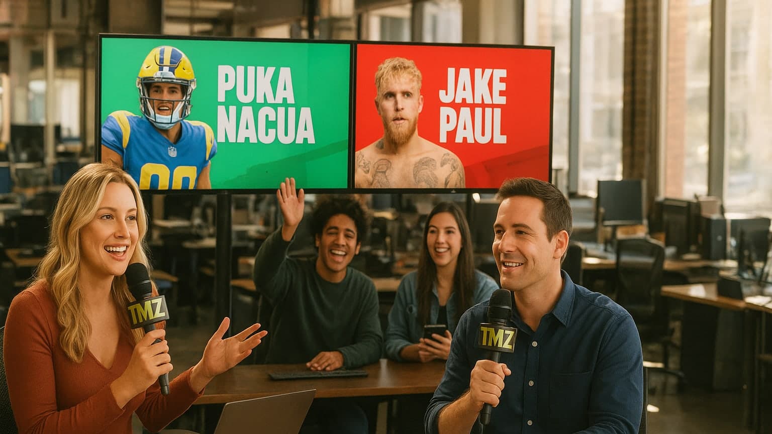 Dive Into Chaos: TMZ Sports Goes Live with Puka Nacua and Jake Paul's Latest Battle!