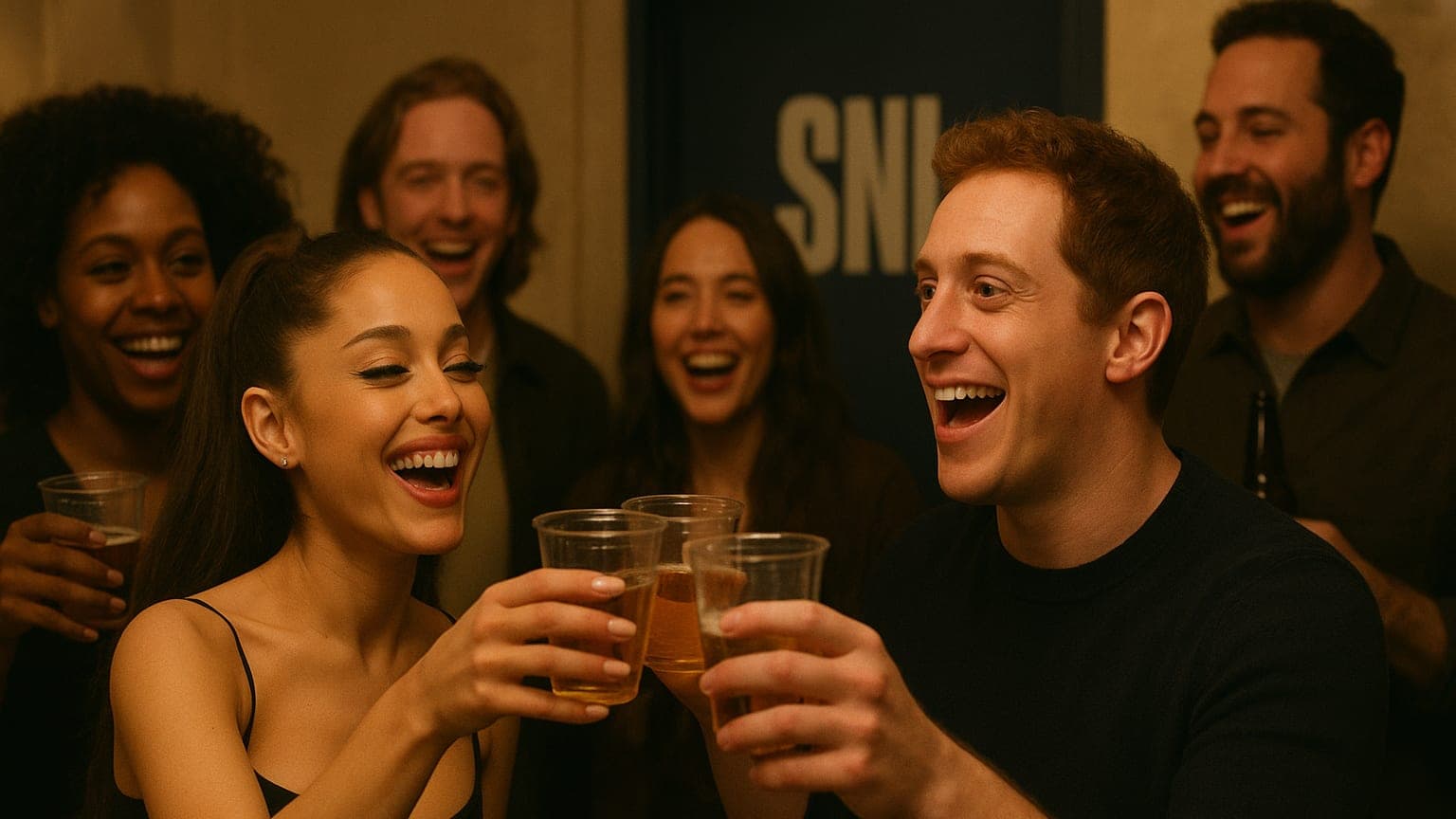 Love in the Spotlight: Ariana Grande and Ethan Slater's Backstage Moment at SNL