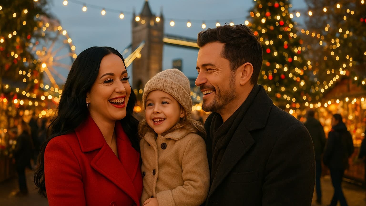 Katy Perry and Orlando Bloom Spread Holiday Cheer at London's Christmas Fair!