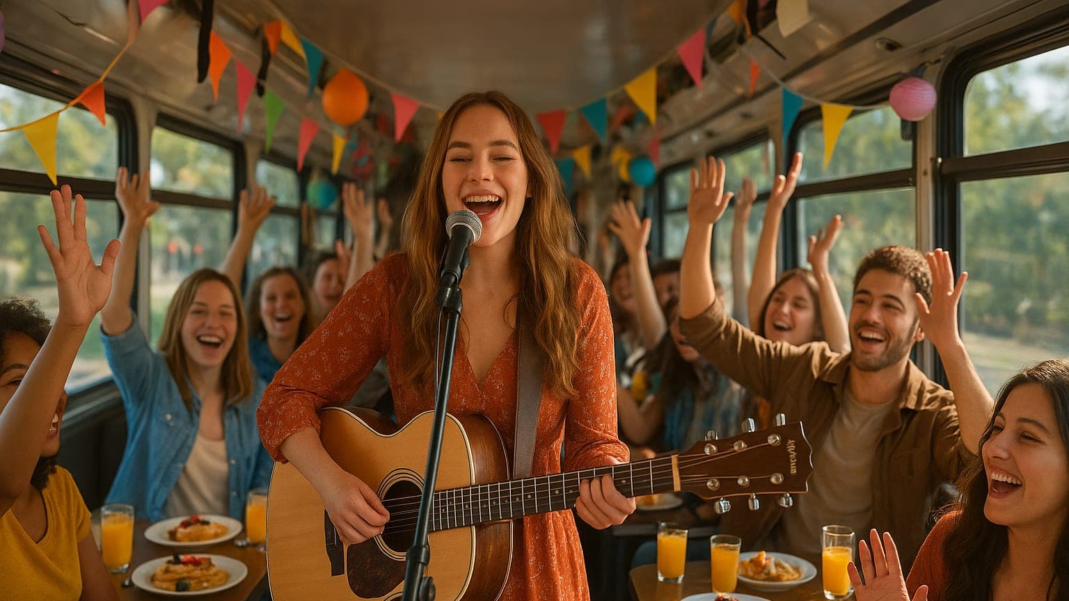 Brunching with a Beat: Candace Wakefield Turns a Tour Bus into a Concert Venue!