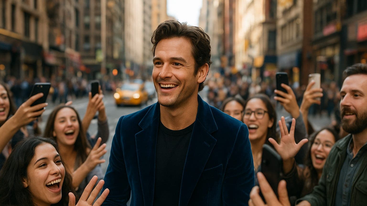 Blue Velvet and Bold Confessions: The Stylish Star Spotted in NYC!