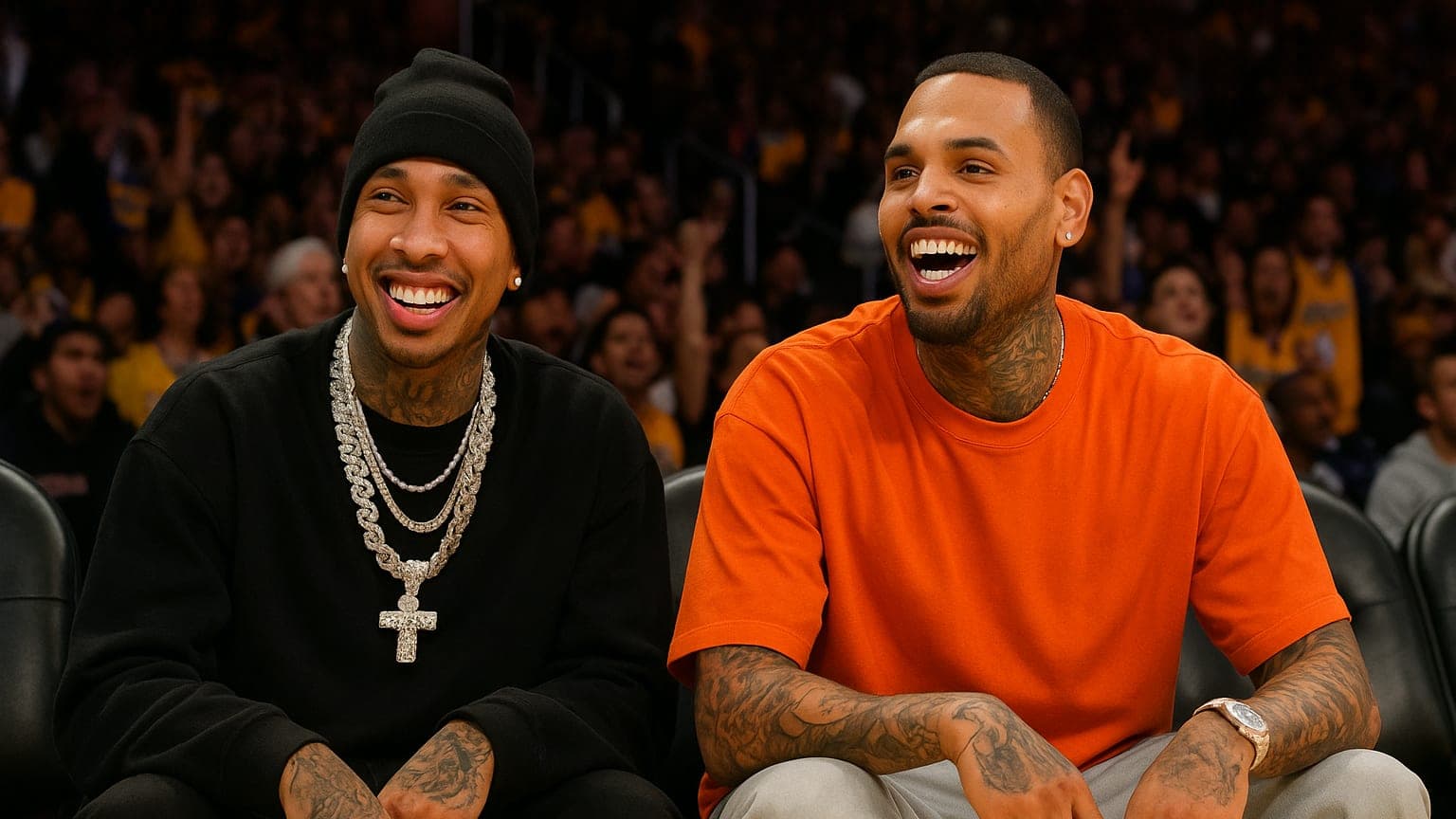 Tyga and Chris Brown's Lakers Game: A Fashion Face-Off You Can't Miss!
