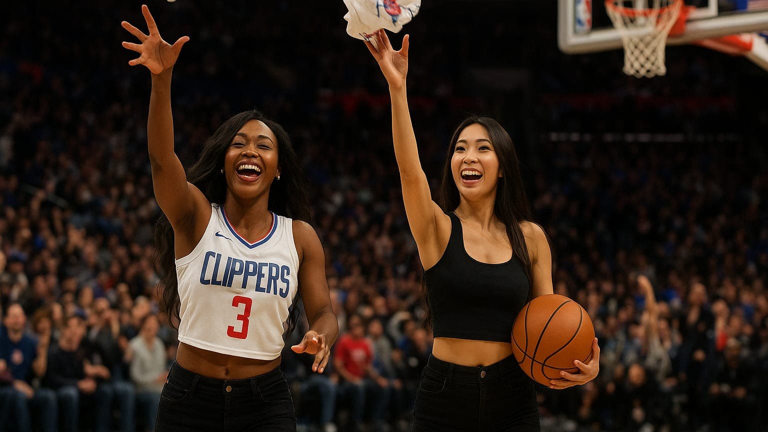 KPop Stars Slam Dunk Their Golden Globe Win at Clippers Game!