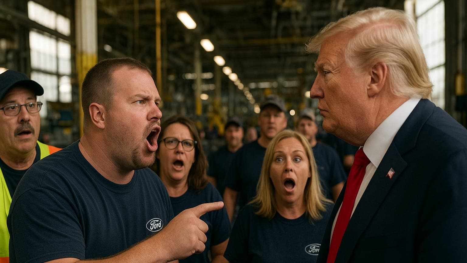 Ford Worker’s Bold Insult to Trump Sparks Union Uproar and Fundraising Frenzy!