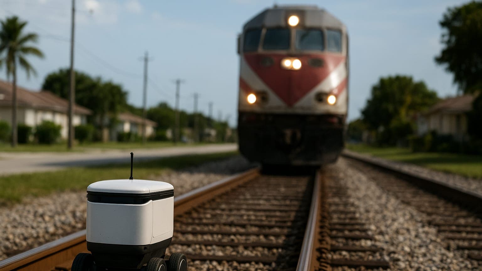 When Delivery Robots Face Trains: A High-Speed Showdown in Florida!