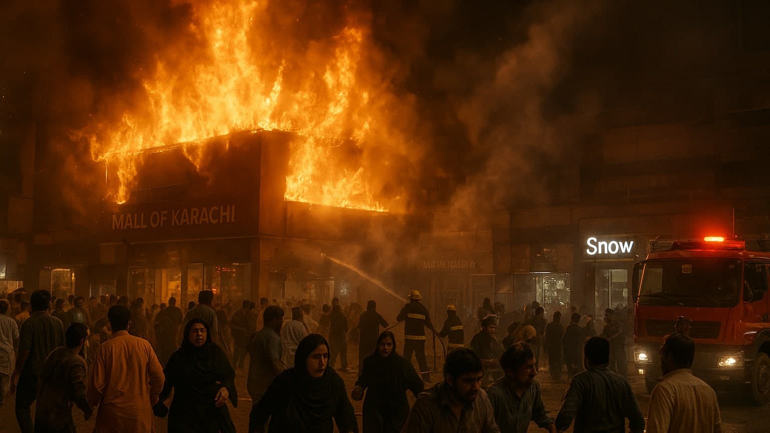 Inferno in Pakistan: A Mall Fire Leaves Tragedy in Its Wake