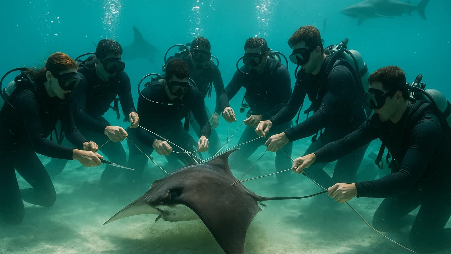 Caught in a Tangle: How a Mobula Ray Said "Thank You" After a Daring Rescue