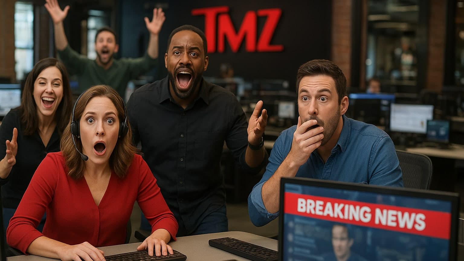 Step Inside TMZ's Wild Newsroom: Where News Meets Live Drama!