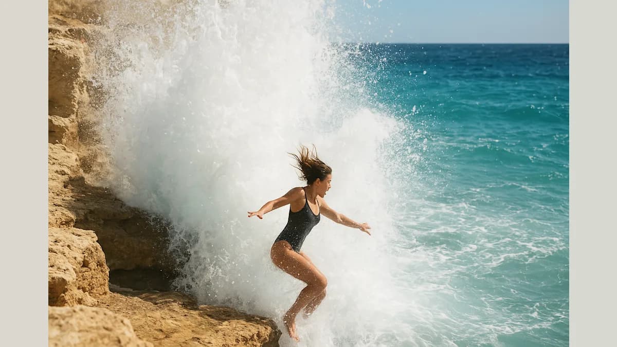 When Waves Attack: Tourist Swept into the Mediterranean While Posing for the Perfect Shot
