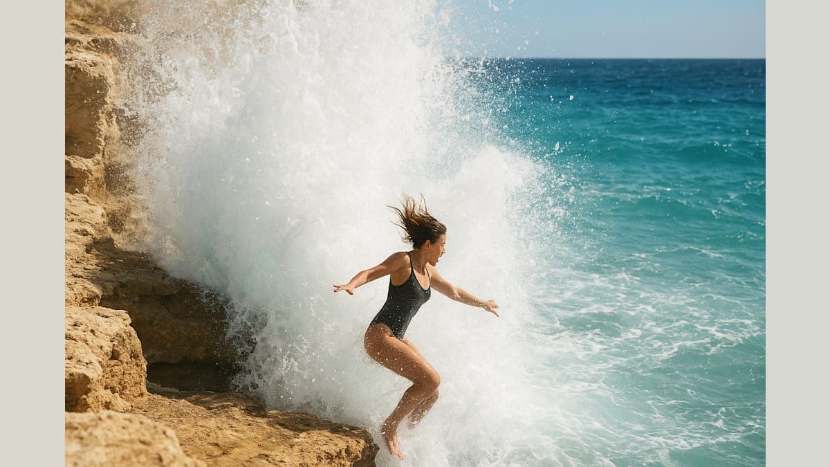 When Waves Attack: Tourist Swept into the Mediterranean While Posing for the Perfect Shot