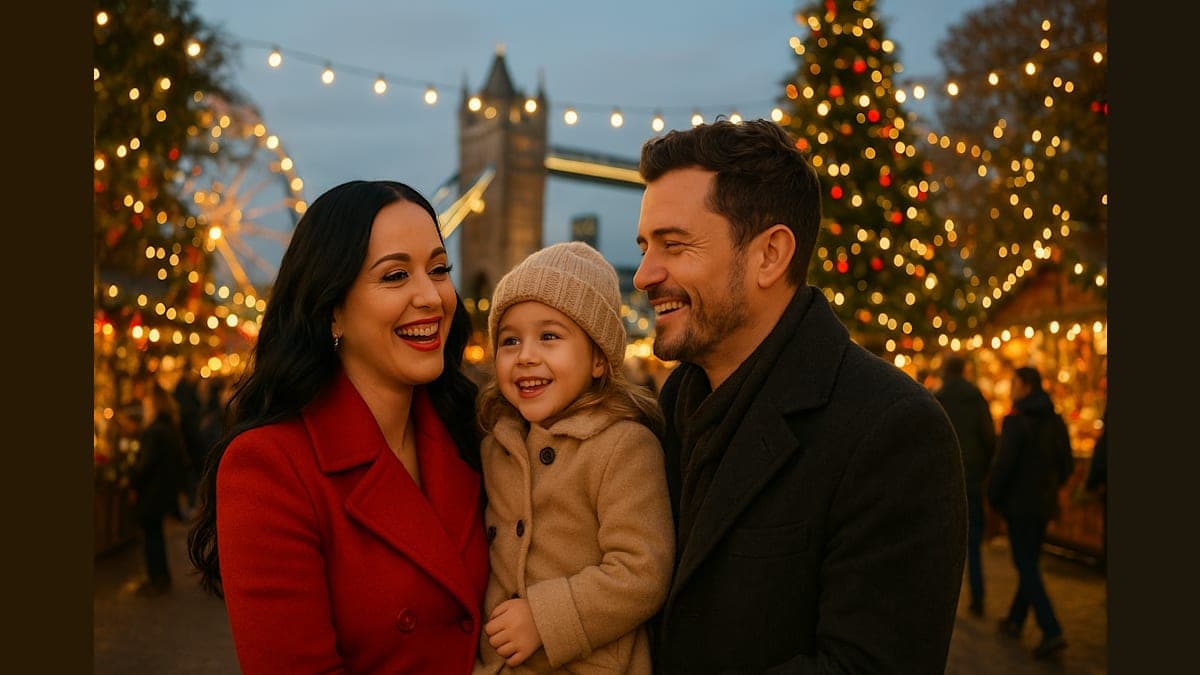 Katy Perry and Orlando Bloom Spread Holiday Cheer at London's Christmas Fair!
