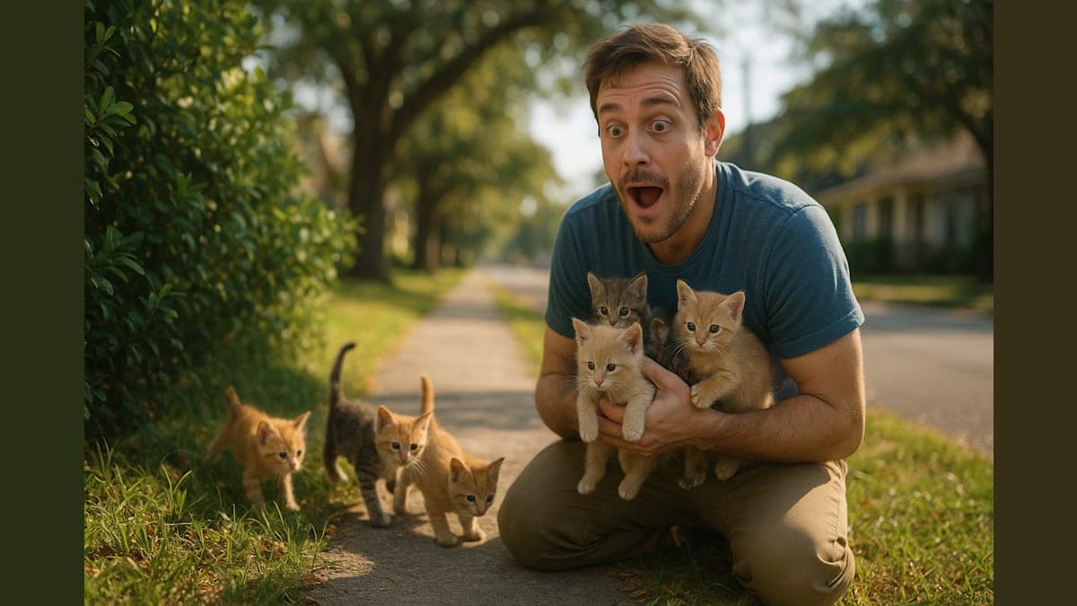 A Cat-tastrophe of Epic Proportions: How One Man's Rescue Mission Turned Into a Kitten Adoption Extravaganza!