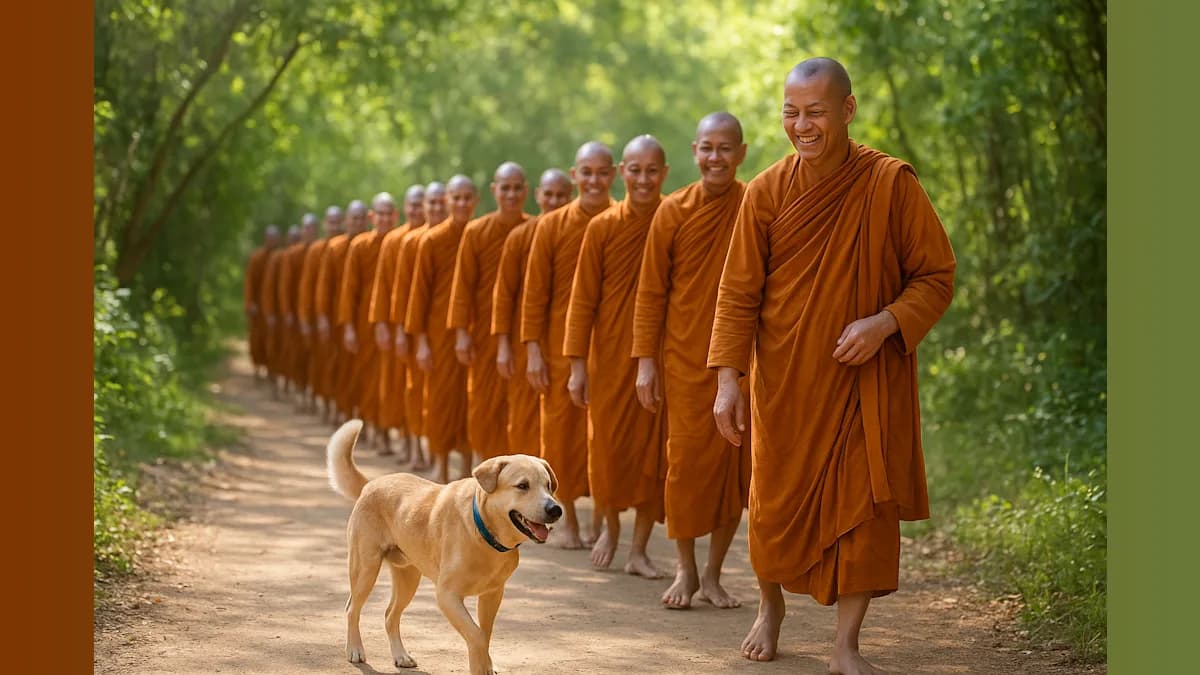 Paws & Peace: Meet Aloka, the Dog Leading Monks on a 2,300-Mile Journey!