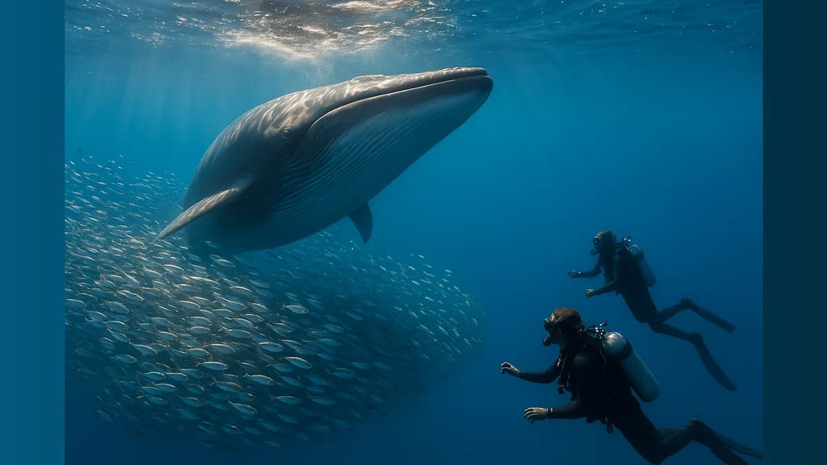 Diving Into the Unexpected: A Whale Encounter Like No Other!
