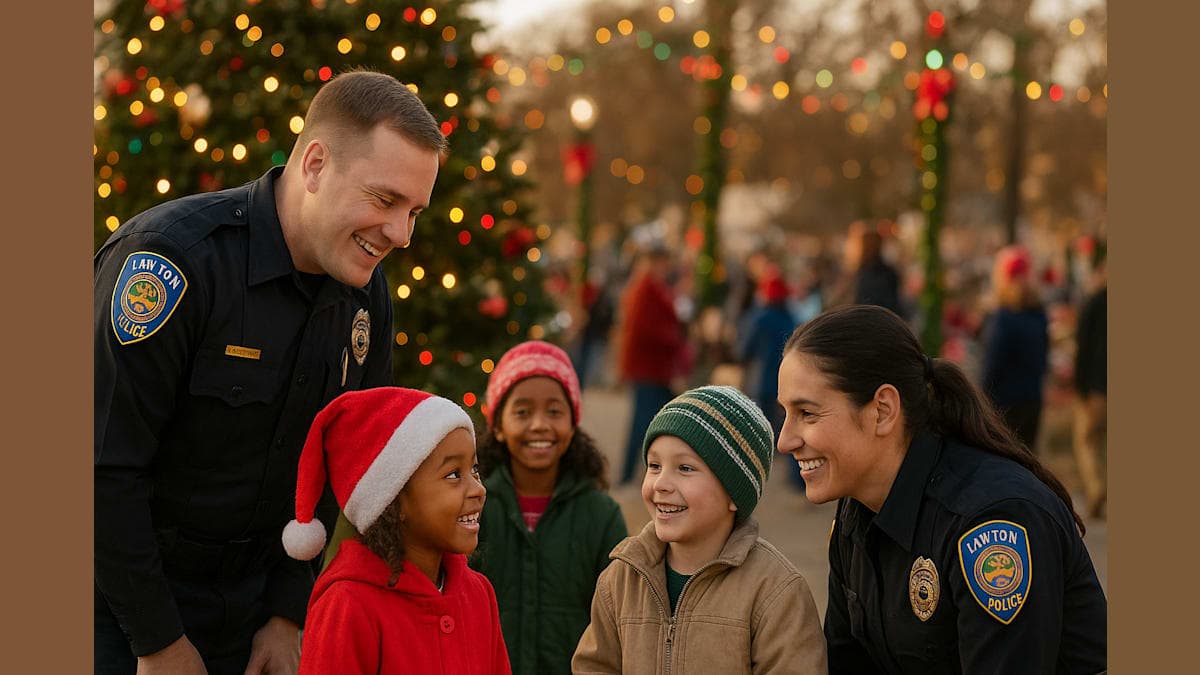 Lawton Police Spread Holiday Cheer: Community Engagement at Its Best!