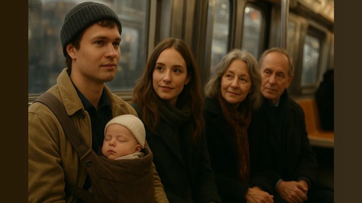 Ansel Elgort Swaps Getaway Cars for Stroller Rides on NYC Subway!