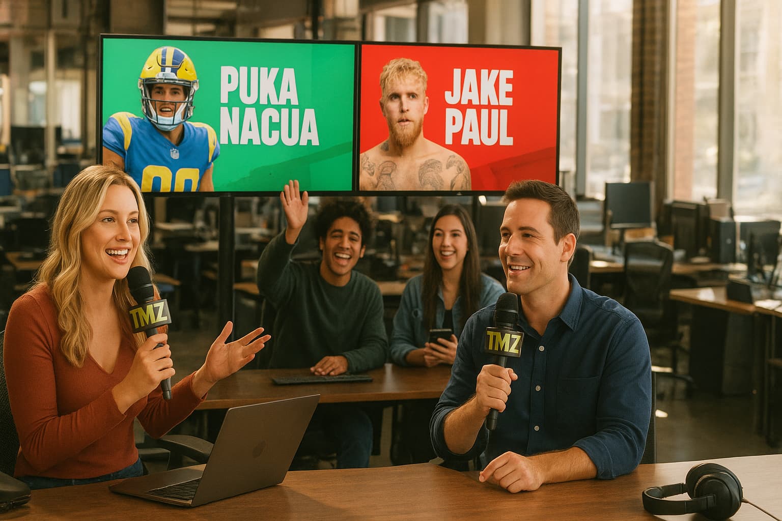 Dive Into Chaos: TMZ Sports Goes Live with Puka Nacua and Jake Paul's Latest Battle!