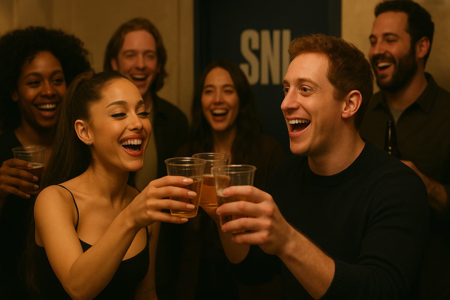 Love in the Spotlight: Ariana Grande and Ethan Slater's Backstage Moment at SNL
