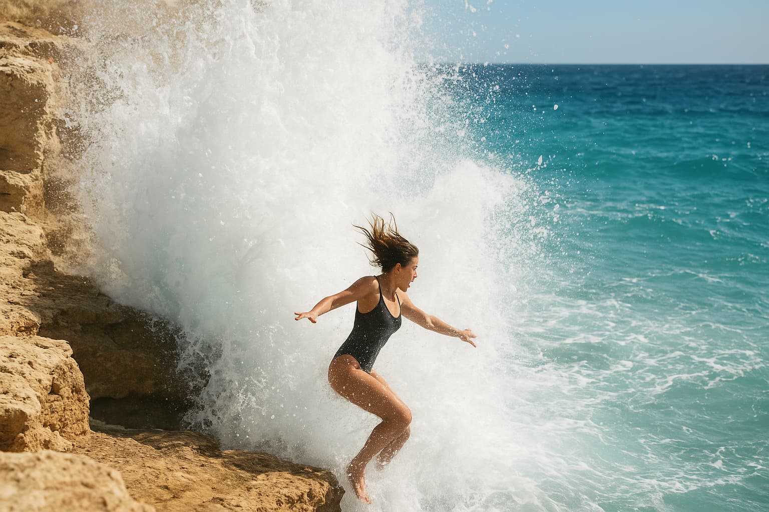 When Waves Attack: Tourist Swept into the Mediterranean While Posing for the Perfect Shot