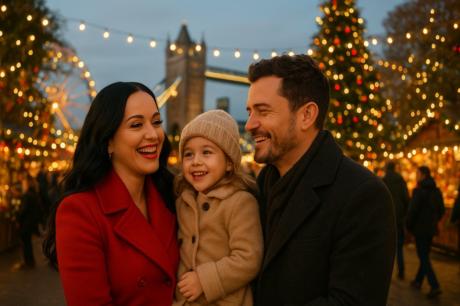 Katy Perry and Orlando Bloom Spread Holiday Cheer at London's Christmas Fair!