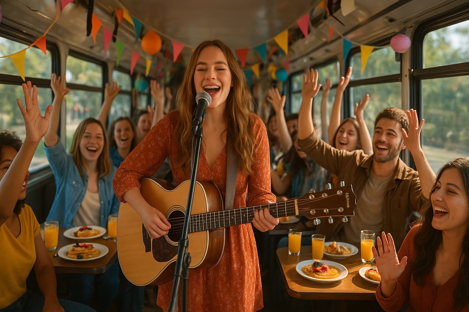 Brunching with a Beat: Candace Wakefield Turns a Tour Bus into a Concert Venue!