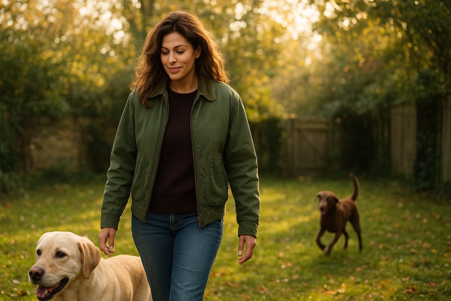 Eva Mendes' Stylish Life in the U.K.: Dogs, Jackets, and Cozy Moments with Ryan Gosling