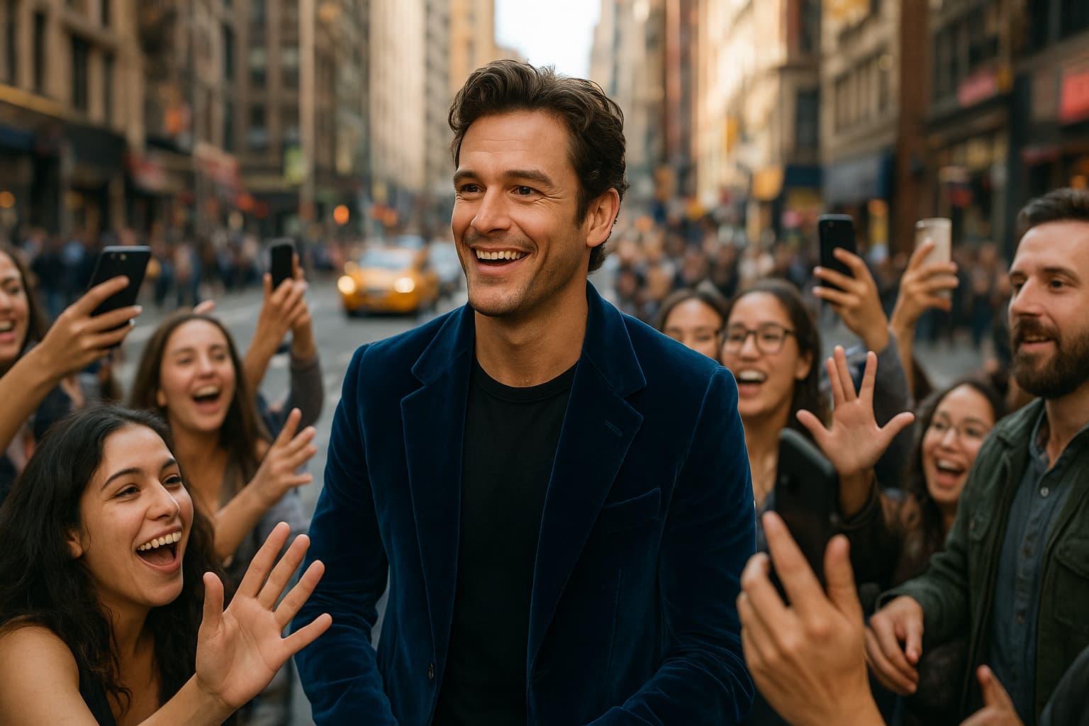 Blue Velvet and Bold Confessions: The Stylish Star Spotted in NYC!