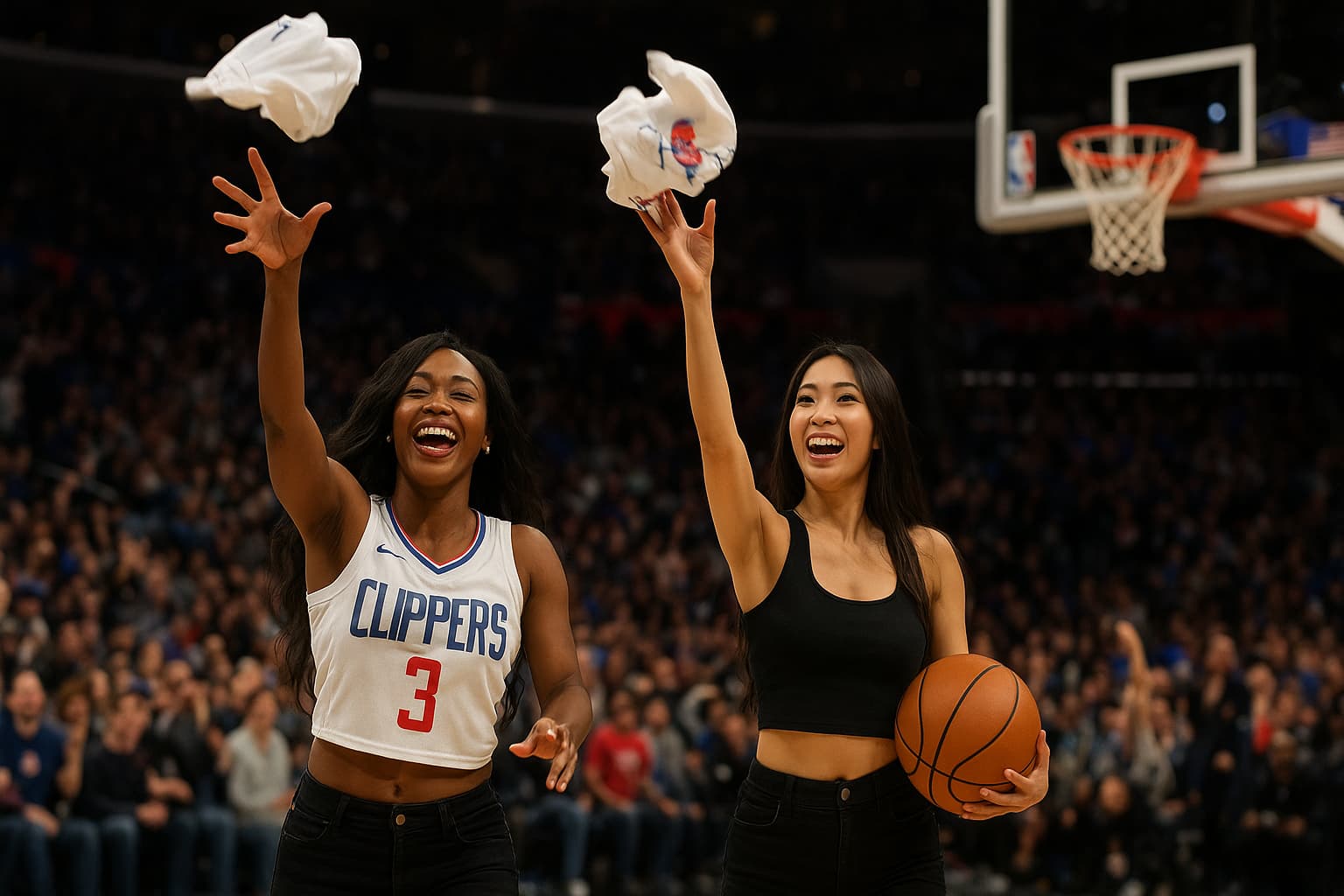KPop Stars Slam Dunk Their Golden Globe Win at Clippers Game!