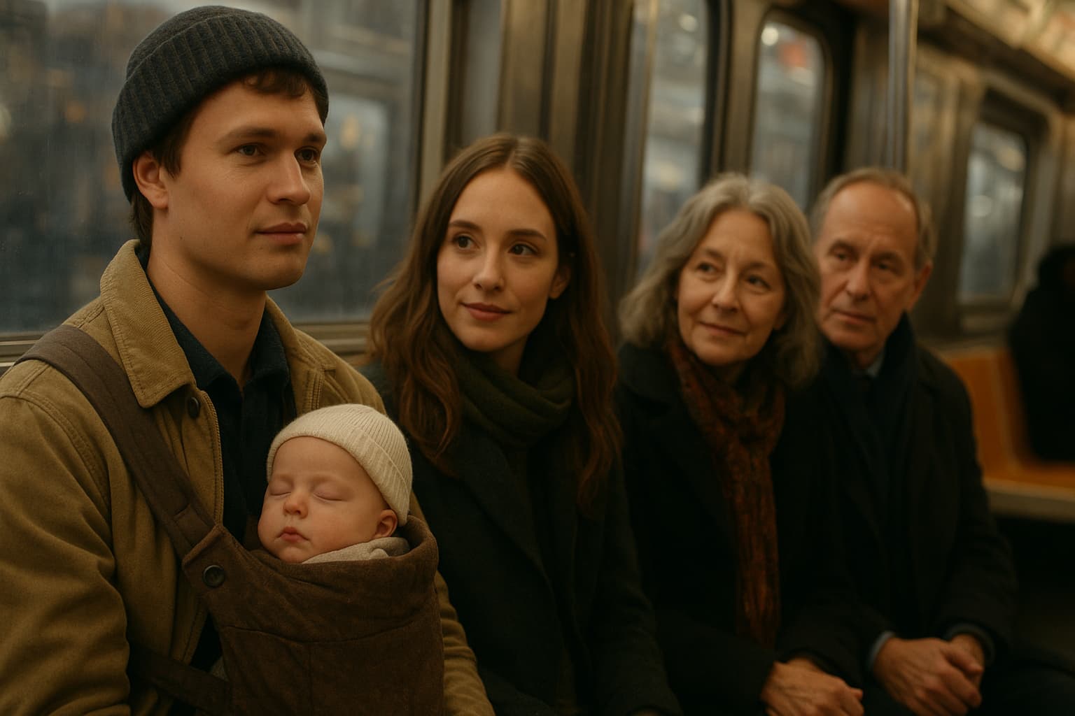 Ansel Elgort Swaps Getaway Cars for Stroller Rides on NYC Subway!