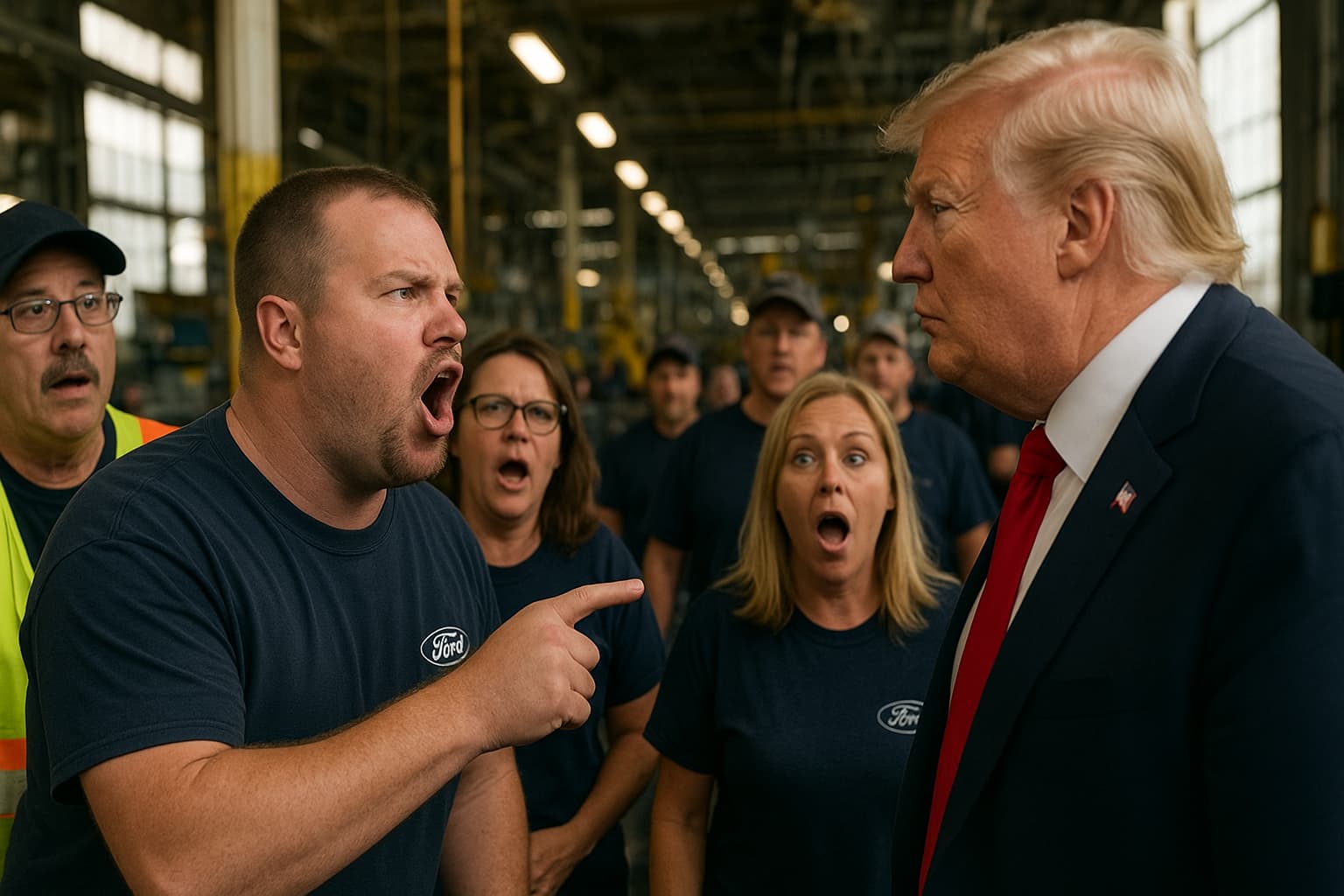 Ford Worker’s Bold Insult to Trump Sparks Union Uproar and Fundraising Frenzy!