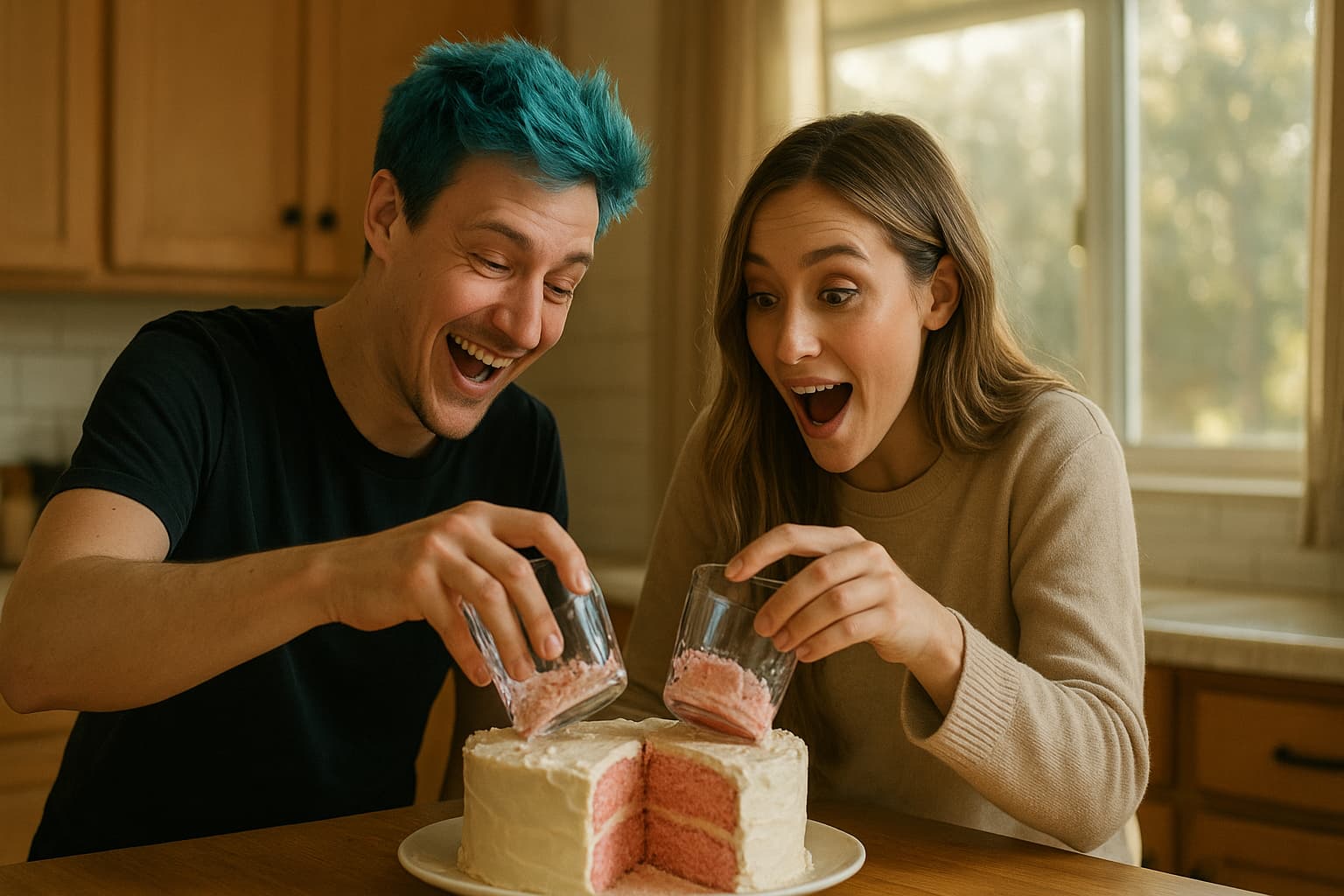 Ninja's Surprising Gender Reveal: A Slice of Cake and a Baby Girl!