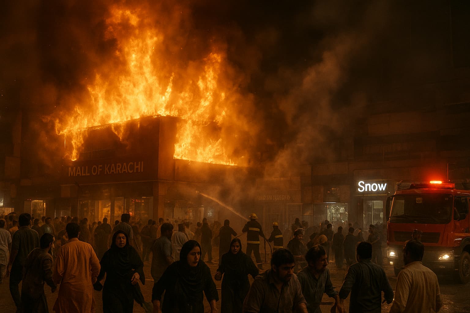 Inferno in Pakistan: A Mall Fire Leaves Tragedy in Its Wake