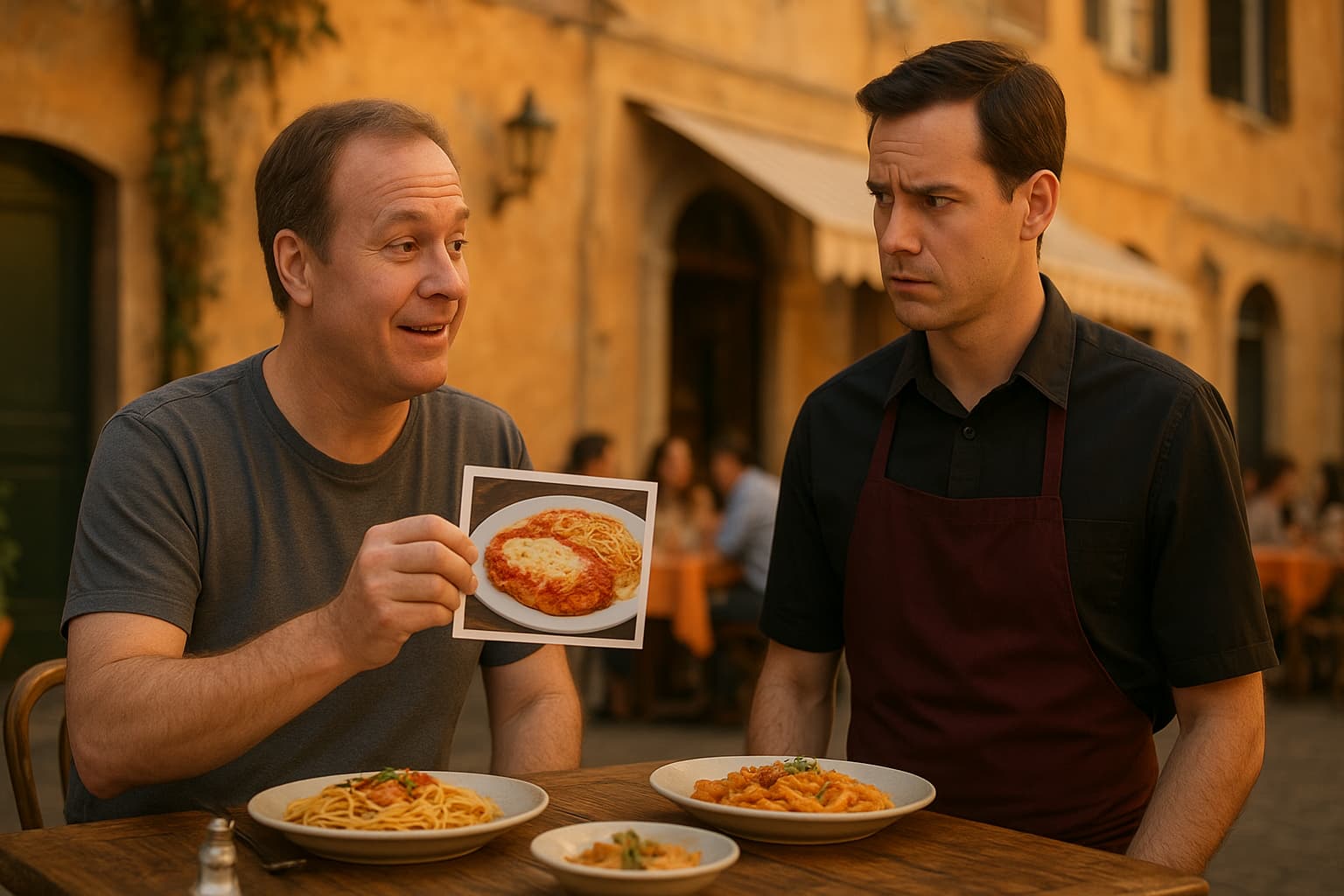 When Italian Waiters Meet American Menu Items: The Chicken Parmesan Chronicles